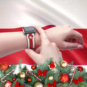 Correa de cuero vegana para Apple Smart Watch de Bielorrusia - 4 acabados/2 tamaños - Oro rosa mate - Oro mate - Plata mate - Negro mate - Беларусь