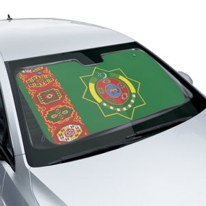 Turkmenistan Car Sun Shade - 30" x 55" - Free US S/H - Türkmenistan