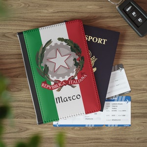 Personalized Italy Luxury RFID-safe Passport & Card Holder - Italy