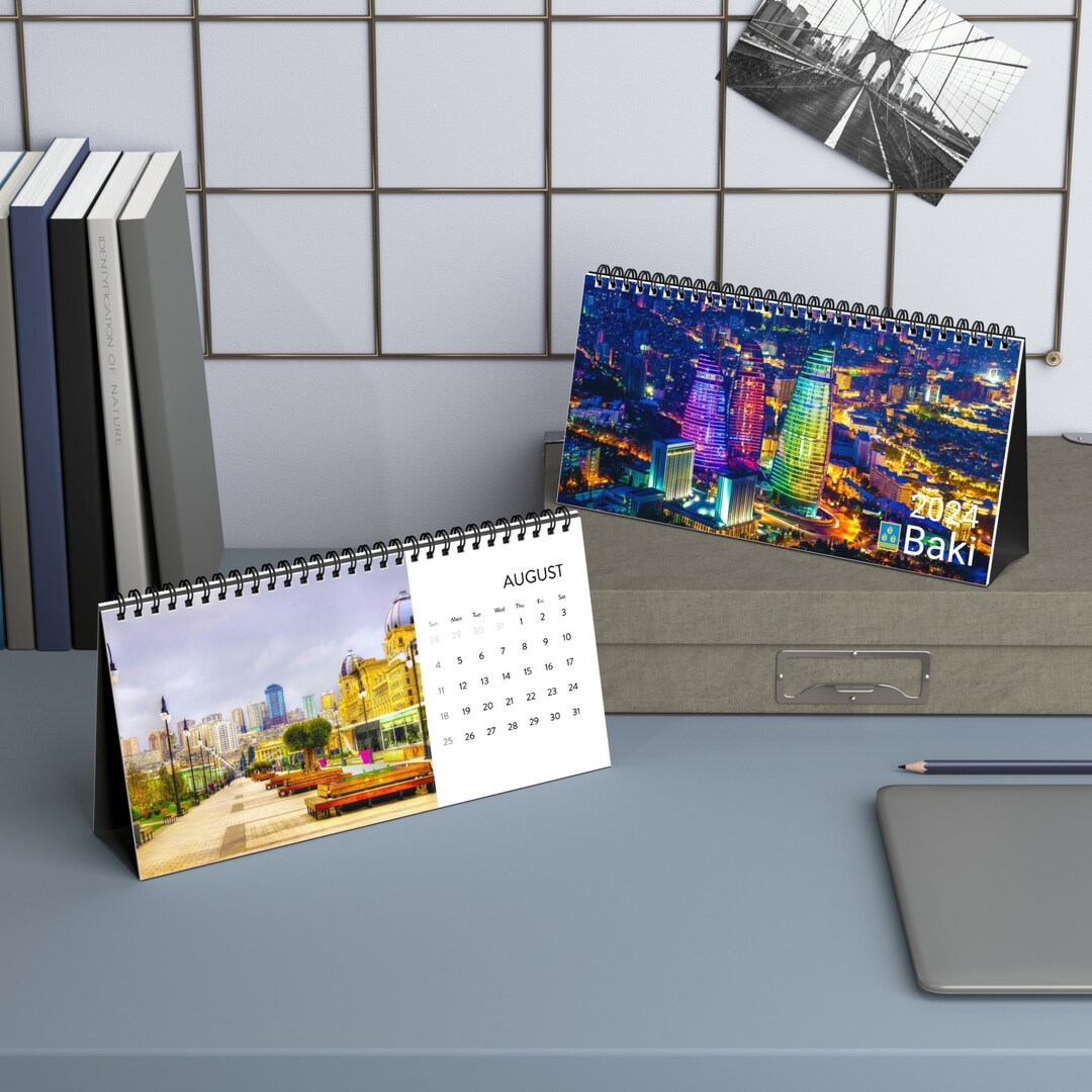 Baku or Any Azerbaijan Town 2024 Desk Calendar Azərbaycan - Etsy