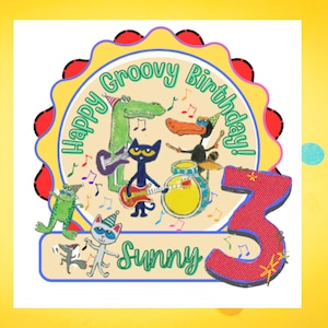 Birthday Cake Topper- Pete the Cat Printable File