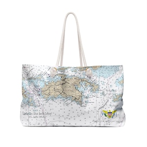 Bolsa Tote St. John U.S.V.I Mapa Náutico Teamed