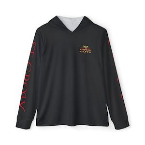 ST. CROIX, &quot;Cruzan&quot; U.S. Virgin Islands Men&#39;s Sports Hoodie With UPF 50+ Sun Protection
