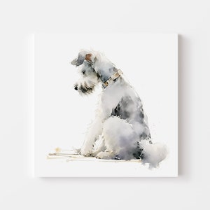 Miniature Schnauzer, Watercolour, Art Bundle, 5 Images, Miniature Schnauzer Portrait, Schnauzer Poster, Miniature Schnauzer Print, Dog Art