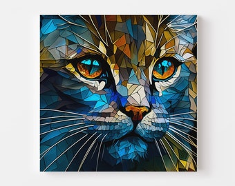 Arte del gatto, Pacchetto di immagini, Arte geometrica del gatto, Arte astratta del gatto, Stampe di gatti, Poster di gatti, Ritratti di gatti, Arte da parete di gatti, Arte del gatto stampabile, Gatti