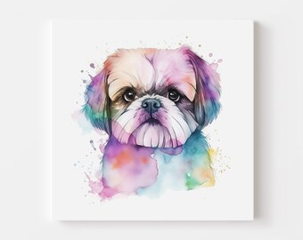 Shih Tzu, Watercolour, Art Bundle, 5 Images Included, Shih Tzu Portrait, Shih Tzu Print, Shih Tzu Poster, Shih Tzu Art, Dog Art, Download