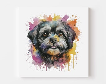 Shih Tzu Watercolour, Art Bundle, 5 Images Included, Shih Tzu Portrait, Shih Tzu Print, Shih Tzu Poster, Shih Tzu Art, Dog Art, Download