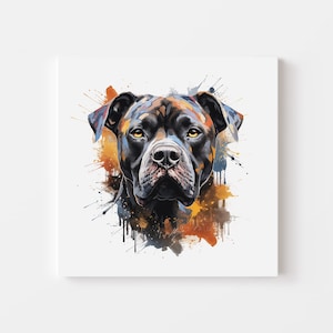 American Bulldog, Watercolour, Dog Art Bundle, 5 Images Included, American Bulldog Portrait, American Bulldog Print, Dog Wall Art, Download