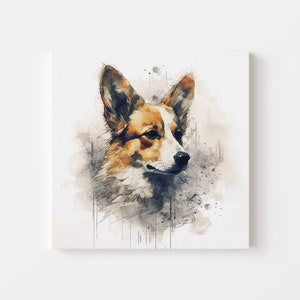 Corgi Watercolour, Corgi Art, Corgi Picture, Corgi Print, Corgis, Corgi Dog Art, Corgi Watercolor, Download, Corgi Canvas Art, Corgi Poster