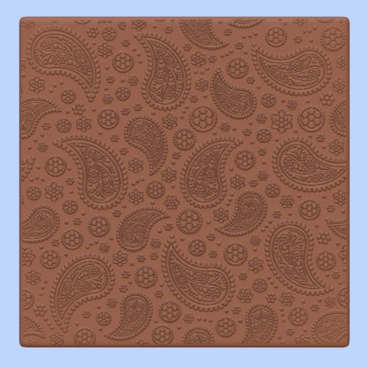  Bandana Paisley Rubber Stamp Texture Sheet Plate Mat