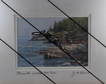 Granite meets the Sea, Acadia National Park, Matted Photos, Local photographer