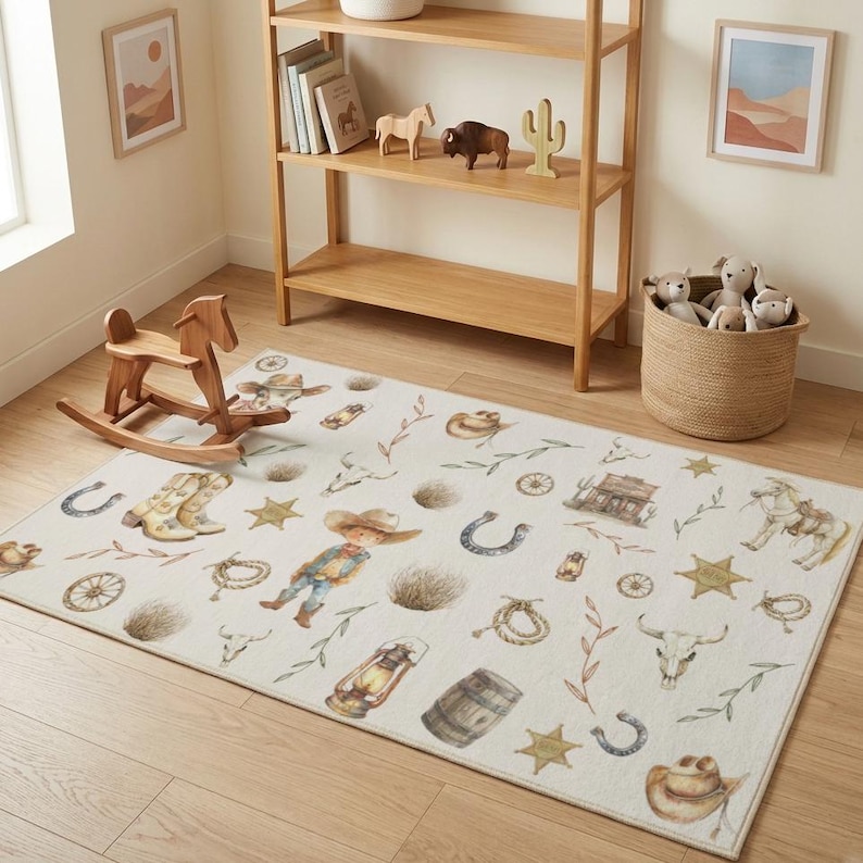 rug for boy western