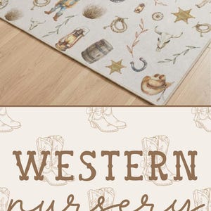 western nursery area rug