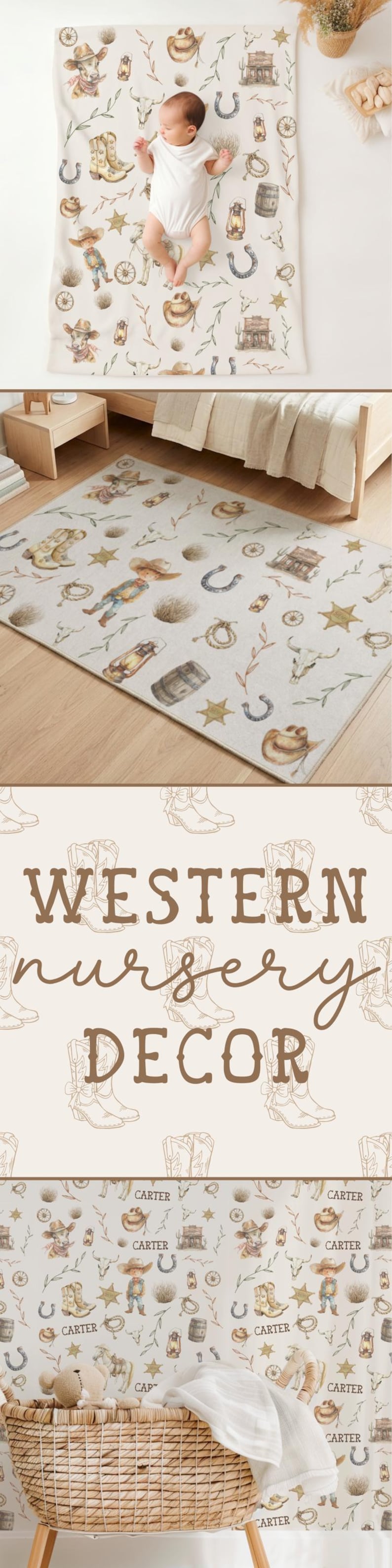 western nursery area rug