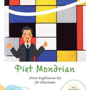 Piet Mondrian Art Lesson Kit: Abstract Art Activities & Coloring Pages (PDF Download)