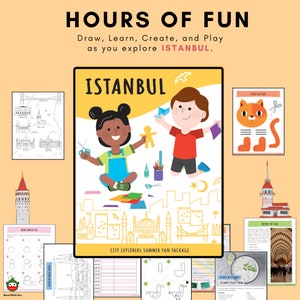 Istanbul, Türkei Aktivitätspaket | Ultimativer Klassenzimmer- und Urlaubsspaß | Aktivitäten, Drucksachen, Karten, Essen, Kunsthandwerk, Malseiten und mehr