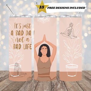 Es solo un mal día, no una mala vida PNG, vaso inspirador, vaso con citas positivas, vaso delgado de 20 oz, DESCARGA DIGITAL