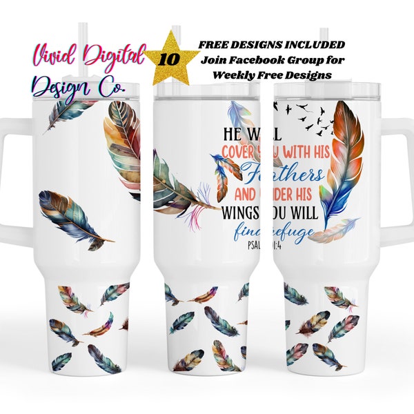 Cover Me, Bibel Zitat, Glaube, 40 Unzen Skinny Tumbler Sublimation Design Vorlagen, gerade PNG digitaler Download, Griff Tumbler