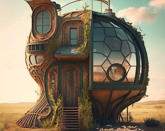Solarpunk Paradise: Framed Wall Art | Eco-Friendly | Sustainable | Limited Edition