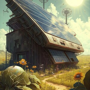 Solarpunk Digital Artwork Collection - Etsy