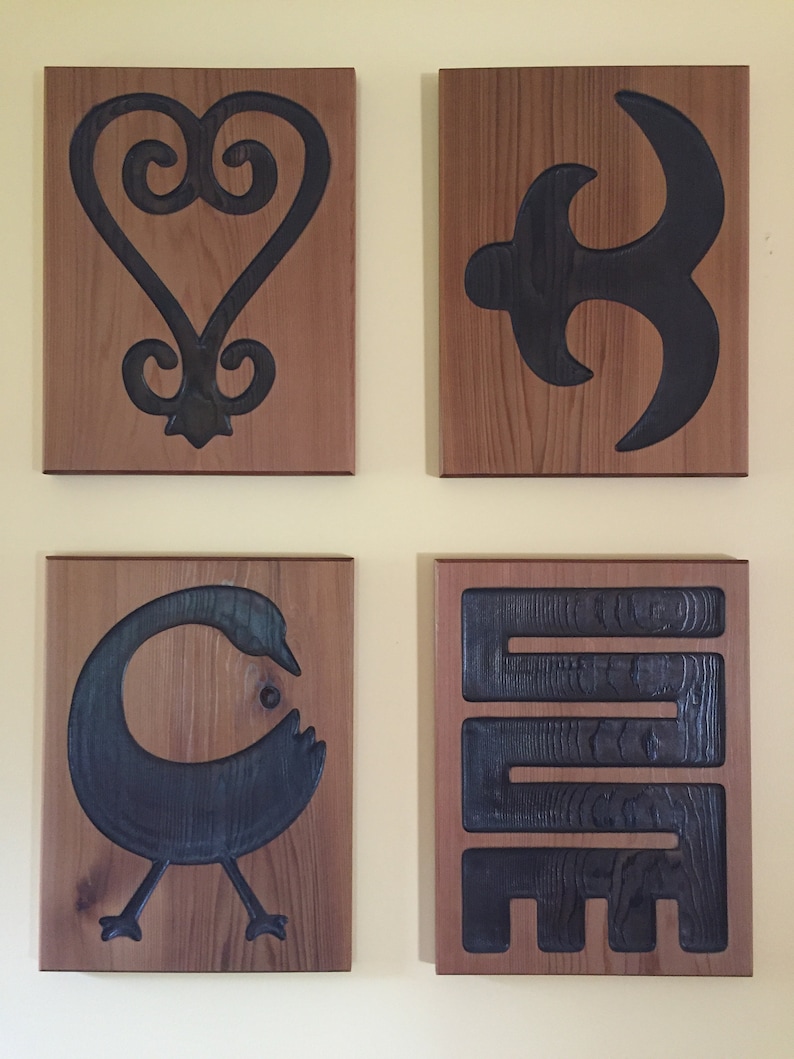 Ghanaian Adinkra Symbol Wall Art Etsy
