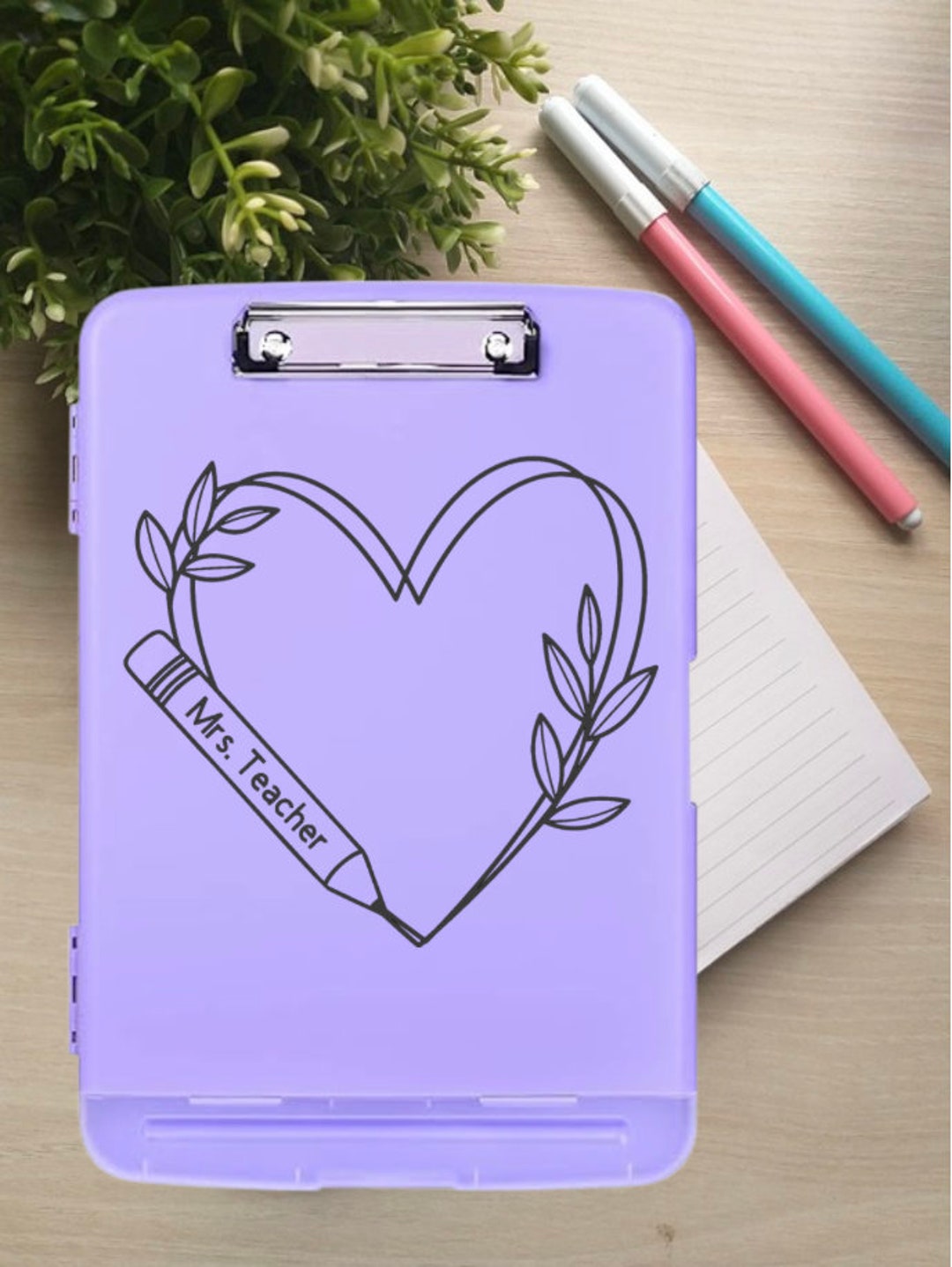 Custom Clipboard With Storage Personalized Gift Teacher - Etsy