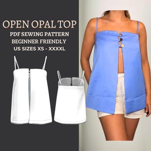 Open Front Tunika Tank Top Schnittmuster Einfach Anfänger Freundlich Projekt