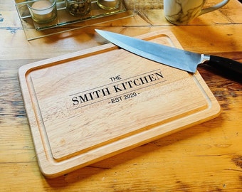 Family Name Personalised Chopping Board, New Home, Housewarming, Birthday gift, Gift for him,Gift for Her