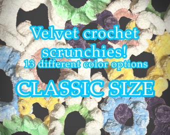 Handmade Crochet Scrunchie, Size Classic, Prefect Gift For Women, Seven Different Colors Options