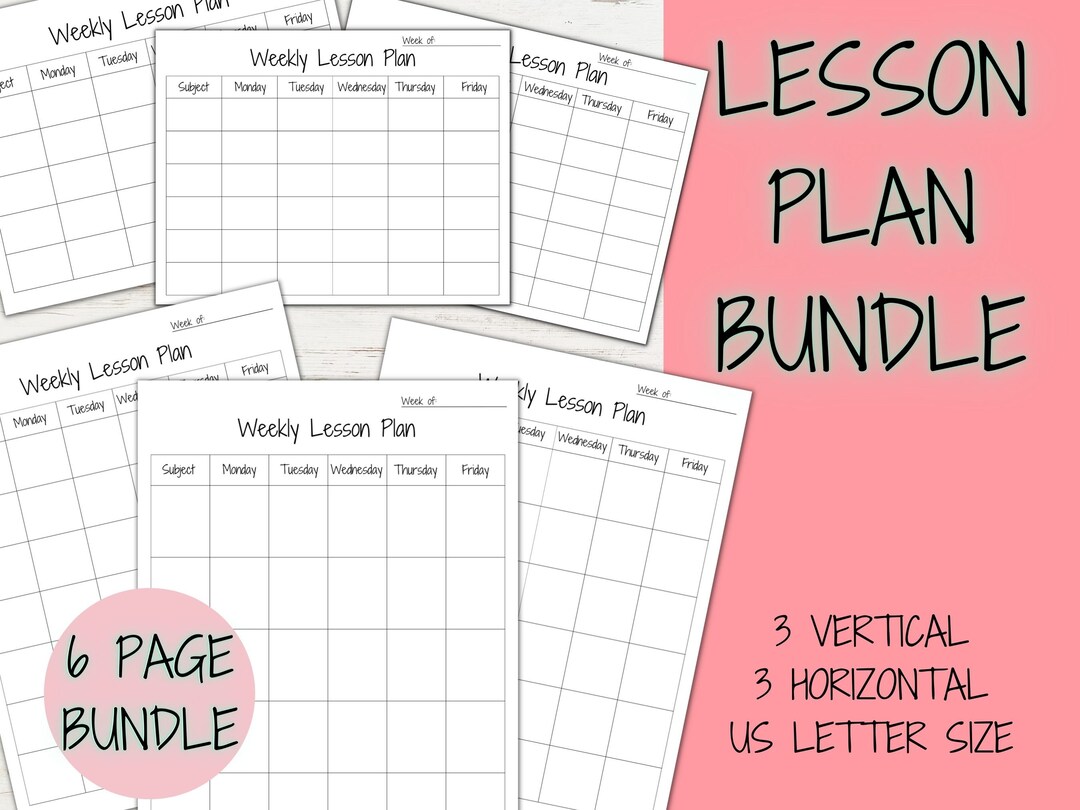 Lesson Plan Template For Teacher Lesson Planner Printable Etsy UK Lesson Plan Template For Teacher Lesson Planner Printable Etsy UK