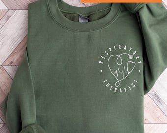 respiratory therapist hoodie, registered respiratory therapist sweatshirt, respiratory therapy crewneck, new RT sweater, pulmonologist gifts