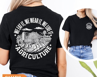 Retro Agriculture Shirt, Farmer Graphic Tee, Farmhouse Style, Eco-Friendly Ink