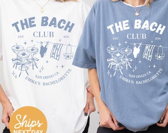 The Bach Club Bachelorette Party Shirt, Coastal Bridal Tee, Custom Group T-Shirt