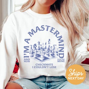 Mastermind Chess Crewneck: Music Lover Sweater, Checkmate Gift