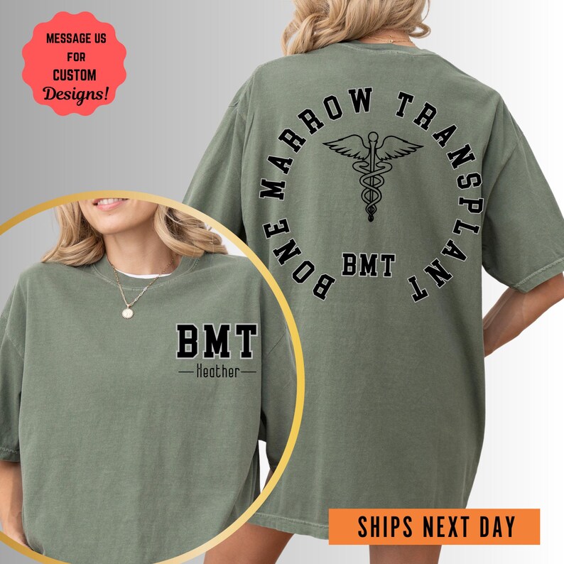 a woman wearing a t - shirt with a medical symbol on it