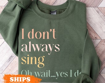 Funny Singer Crewneck, Music Teacher Gift, Handmade Sweater