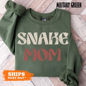 Snake Mom Sweatshirt: Reptile Lover Crewneck - Eco-Friendly Gift image 2