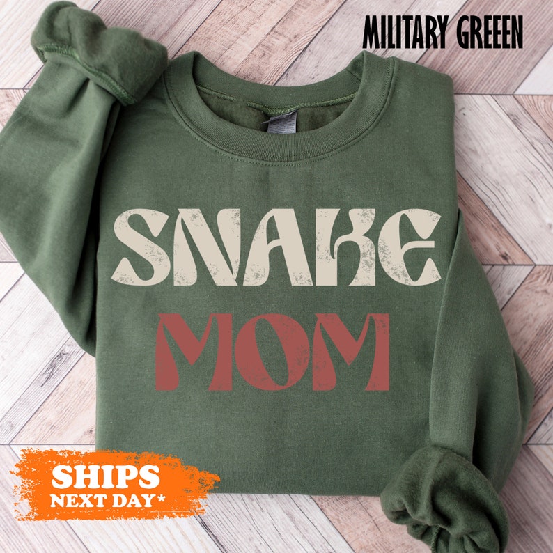 Snake Mom Sweatshirt: Reptile Lover Crewneck - Eco-Friendly Gift image 2