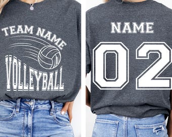 Custom Volleyball Team Comfort Colors T-Shirt: Sports Mom Gift