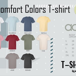 a t - shirt with different colors and sizes