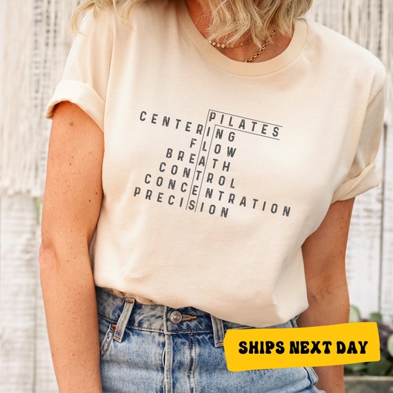Pilates Principles Comfort Colors Tee: Eco-Friendly Workout Shirt