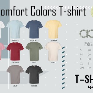 a t - shirt with different colors and sizes