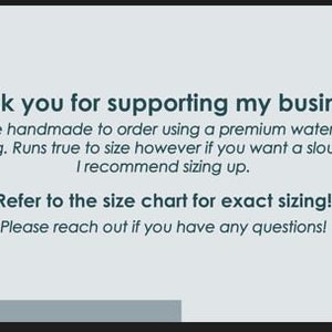May include: Thank you for supporting my business! All items are handmade to order using a premium water based ink. Unisex sizing. Runs true to size however if you want a slouchier look I recommend sizing up. Refer to the size chart for exact sizing! Please reach out if you have any questions!