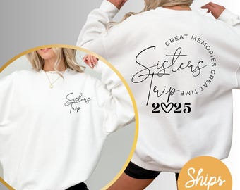 Custom Sisters Trip Hoodie: Personalized Getaway Crewneck
