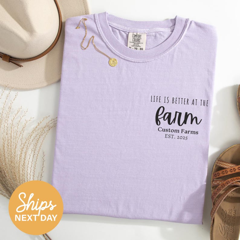 a t - shirt that says life is better at the farm