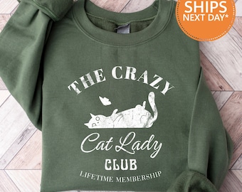 Crazy Cat Lady Club Hoodie: Cat Lover Gift