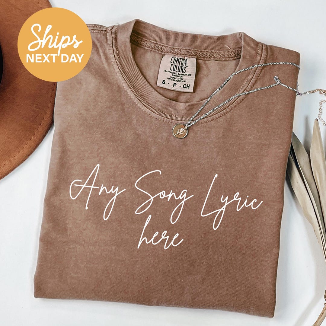 Custom Song Lyric T-Shirt: Personalized Music Gift