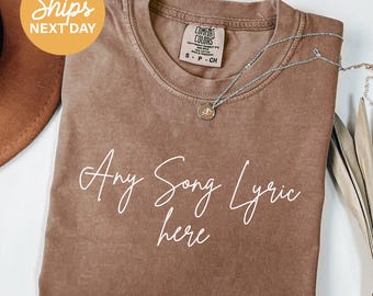 Custom Song Lyric T-Shirt: Personalized Music Gift