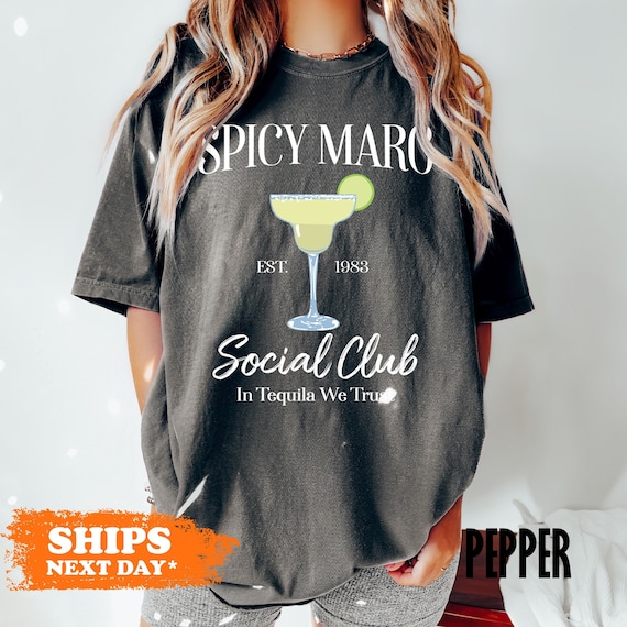 Spicy Margarita Comfort Colors Tee: Bartender Gift, Cocktail Party Shirt