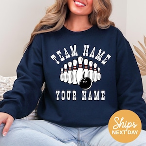 Custom Bowling Team Crewneck: Bowler Gift Hoodie
